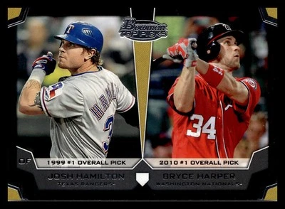 2012 Bowman Draft Picks & Prospect Джош Гамильтон Брайс Харпер Dual Top 10 #TP-HH - Изображение 1 из 2