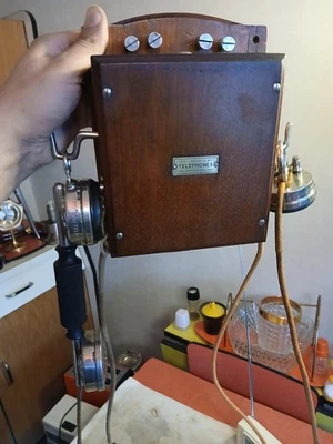 VINTAGE  téléphone mural  SIP de 1919 en très bon état, vraiment sympa - Photo 1/4