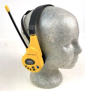 Vintage Optimus Sports Yellow Radio Headphones Walkman 80s WORKS - Picture 1 of 7