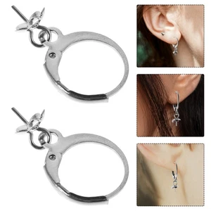  40 piezas ganchos redondos para pendientes alambre colgante artesanía joyería hallazgos hágalo usted mismo - Imagen 1 de 12