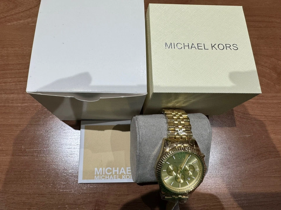 Michael Kors MK8281 Men's Watch Gold Bracelet Gold Dial Gold Case - image 1 of 3