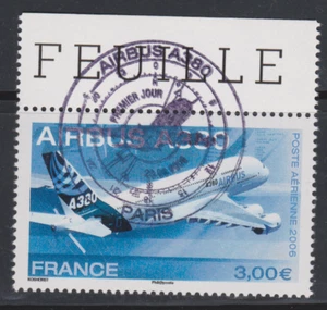 RR FRANCE PA 69 AIRBUS A 380 BORD DE FEUILLE OBLITERE 1 ER JOUR FDC 2006 - Picture 1 of 1