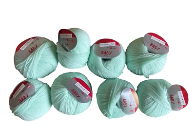 Baby Merino Wool 8sk Superwash Light Pastel Green 25gx95m ea  Schoeller Stahl - Image 1 of 4