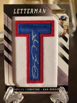 2008 Razor Letterman "T" Logan Forsythe Auto #20/20 Rookie RC #LF-T Bookend - Image 1 of 3
