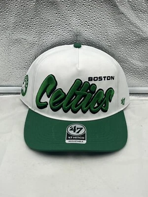 Boston Celtics NBA '47 Marca Blanca Script Enganche Cuerda Ajustable Snapback Sombrero Foto 1 de 4