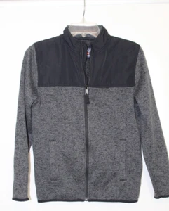 Place Boys Sweater Full Zipper Black and Gray Size XXL - Picture 1 of 4