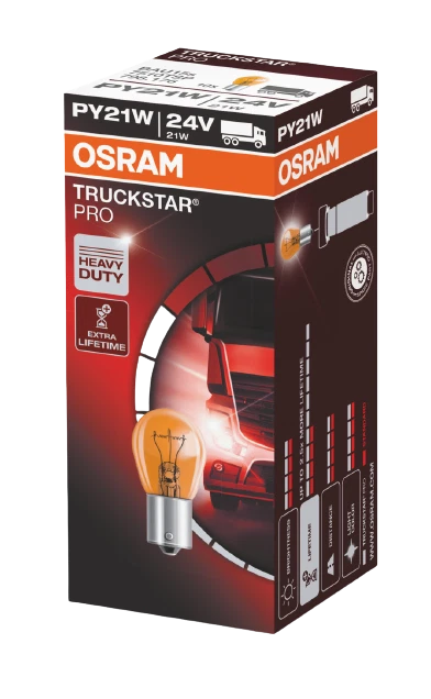 OSRAM PY21W PRO +100% 7510TSP 24V (single bulb) - Image 1 of 3