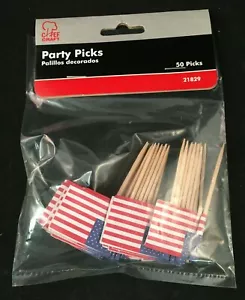 Chef Craft - American Flags - Party Picks - 50 Picks - Sandwiches / Cupcakes - Picture 1 of 4