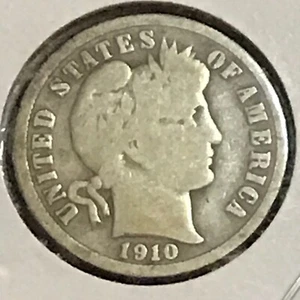 U.S. Barber Dime G/VG 1910-D - Bild 1 von 2