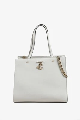 Jimmy Choo White Leather Avenue Tote Bag, One Size - Image 1 of 4
