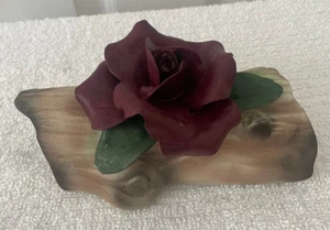 Rose on a log capodimonte - $26.91 - Picture 1 of 3