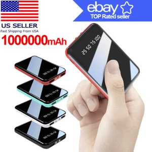 Mini Power Bank 1000000mAh 2 USB Charging Portable External Battery Charger - Picture 1 of 12