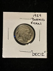 1924 Buffalo Nickel Circulated Condition “Dec12” - Picture 1 of 15
