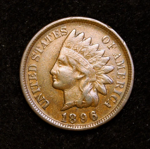 1896  Indian Head Cent  VF+ Cover