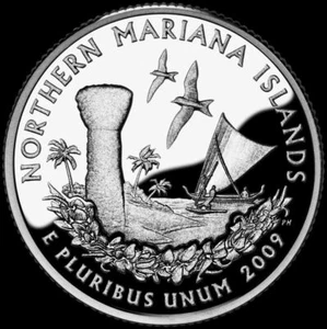 2009 S Northern Mariana Islands 90% SILVER Deep Cameo "PROOF" Territory Quarter - Picture 1 of 3