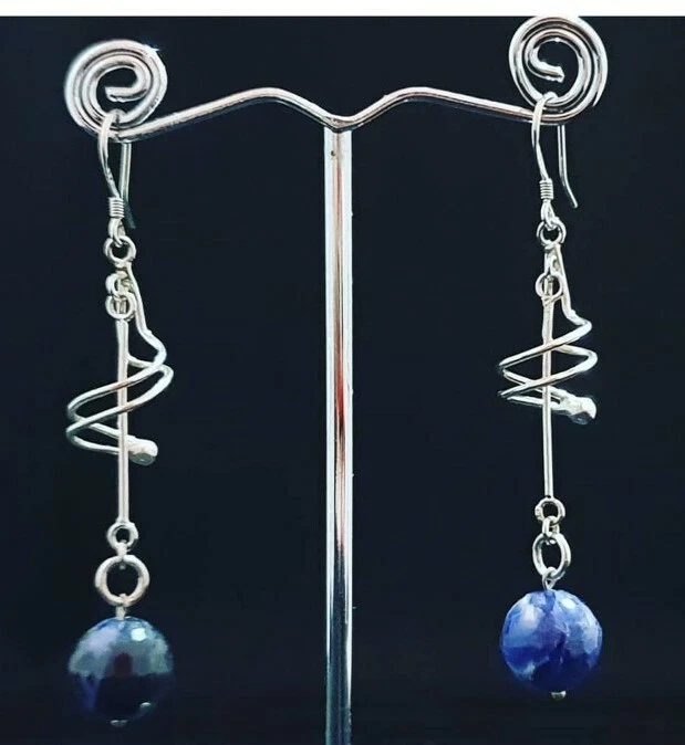 Orecchini in Sodalite e Argento 925  - Immagine 1 di 1