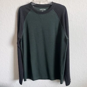 Orvis Medium Men’s Gray/Green Long Sleeve Shirt - Picture 1 of 6
