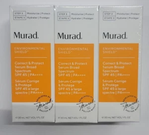 3 pack Murad Environmental Shield Correct&Protect Serum SPF45 | PA++++ 1 fl oz - Picture 1 of 2
