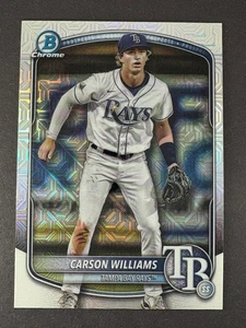 2025 Bowman Chrome - Carson Williams #BCP-234 - Mojo Refractor - Rays - Picture 1 of 2