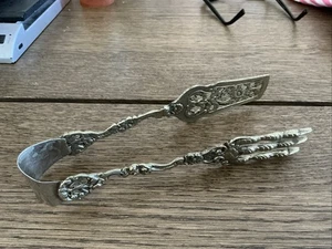 Antico servizio pinze vintage ottone 8,75" artiglio uccellino Made in Italy C. Bellini - Foto 1 di 22