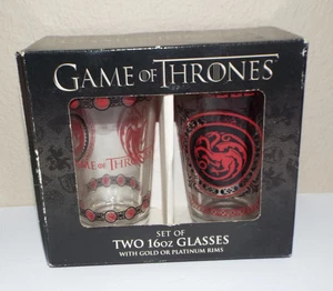 2er Set Game of Thrones Targaryen Fire & Blood Red Dragons Bier Pint Gläser - Bild 1 von 6