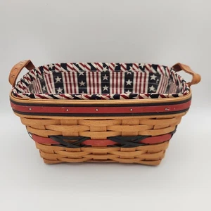 Longaberger All American Wunderkerzenkorb Ledergriffe Stars & Stripes - Bild 1 von 21