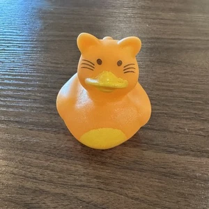 Rubber Duck Cat Ginger Ducky Home Office Cute Jeep Ducked Cruise Orange Kitty - Picture 1 of 9