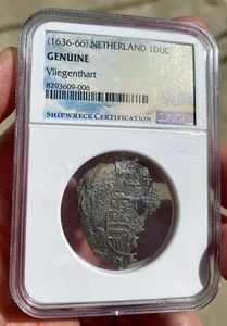 Niederlande (1636-66) Silber Dukaton NGC Vliegenthart Schiffswrack - Bild 1 von 2