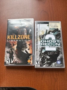 Killzone: Liberation & Ghost Recon Advanced Warfighter PSP w/ Manuals! - Picture 1 of 6