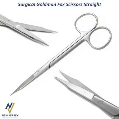 Tijeras de Operación Goldman Fox Tijera Instrumentos Quirúrgicos Dentales Rectos Nuevo Foto 1 de 4
