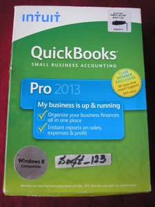 INTUIT QUICKBOOKS PRO 2013 FOR WINDOWS FULL RETAIL USA VERSION =NEW SEALED BOX= - Picture 1 of 6