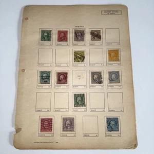 USA 1912 - 1915 POSTAGE STAMPS SMALL COLLECTION PAGE 1 - Picture 1 of 23