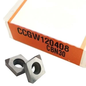 2 Stück CCGW120408 CBN30 /CCGW432 Hartmetall Wendeplatte für hochharten Stahl - Bild 1 von 3
