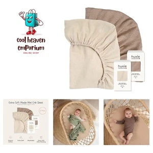 Super Soft Muslin Mini Crib Sheets - 24'' x 38'' - 100% Organic Baby Crib She... - Imagen 1 de 10