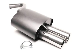 Sportauspuff 2x76mm für BMW E90 E91 Limousine Kombi 316i 318i 320i 318D 320D+ABE - Afbeelding 1 van 1