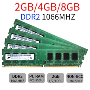 8GB 4GB 2G PC2-8500 DDR2 1066MHz 240Pin DIMM Desktop Memory OC RAM Micron LOT BT - Picture 1 of 15