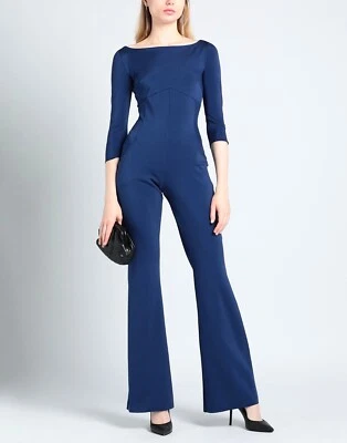 全新带标签 Chiara Boni La Petite Robe Elea 连身裤 10U.S./46IT 蓝色 MSRP $750 — 第 1/4 张图片