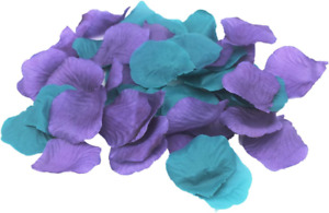 1000PCS Purple Teal Mixed Mermaid Party Supply Silk Rose Flower Petals Wedding C