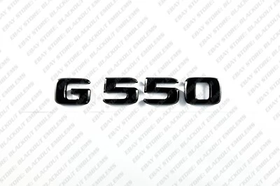 Gloss Black Emblems Trunk Letters for 1990+ Mercedes-Benz G550 W463 W463A W464 - Image 1 of 4