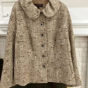 Escada Gr. 46 braunes Tweed Sakko, 90% Schurwolle, wunderschön neu ohne Etikett - Bild 1 von 14
