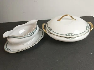 NIPPON CHINA HELENA covered Vegetable Caserole bowl vintage ART DECO fine china - Picture 1 of 15