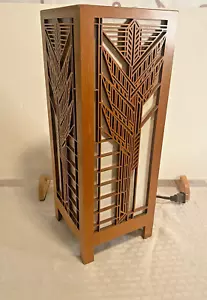 Frank Lloyd Wright Dana Sumac Mini Lightbox Wood Accent Lamp - Picture 1 of 4