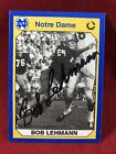 Bob Lehmann Notre Dame Fighting Irish Autographed Card