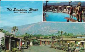 Postal de Santa Bárbara CA ""The Sandman Motel"" California - Imagen 1 de 2
