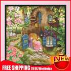 Full Embroidery Eco-cotton Thread 11CT Printed Garden Bungalow Cross Stitch