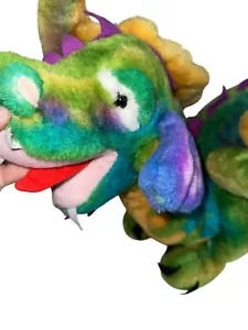 Melissa & Doug GRANDE Drago Peluche Multicolore 24" Corpo oltre 3 piedi con Coda Drago - Foto 1 di 7