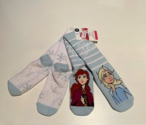 Girls Disney Frozen 2 Elsa & Anna 2 Pairs Cosy Socks 4-7 11+ Years M&S BNWT - Picture 1 of 2