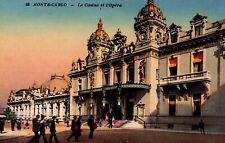 Monaco Monte Carlo Montée du Casino Les Hotels Vintage Postcard 08.85