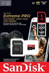 SanDisk Extreme Pro 1TB microSDXC A2 V30 UHS-I 200MB/s Speicherkarte - Bild 1 von 6