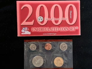 2000 US DENVER MINT 10 COIN UNCIRCULATED MINT COIN SET - STILL SEALED - Picture 1 of 2